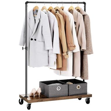 ACAZA Mobiel kledingrek - industrieel design - vintage bruin product