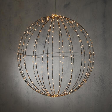 Luca Lighting Kerstverlichting Bal met Warm Witte LED - Ø60 cm - Zwart