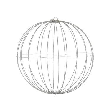 Luca Lighting Kerstverlichting Bal met Witte LED - Ø50 cm - Zilver product