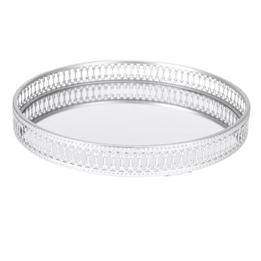 Excellent Houseware Kaarsenbord spiegelbodem - rond - zilver - D30 cm product