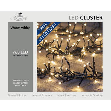 Anna's Collection Clusterverlichting - timer - 768 warm witte leds product