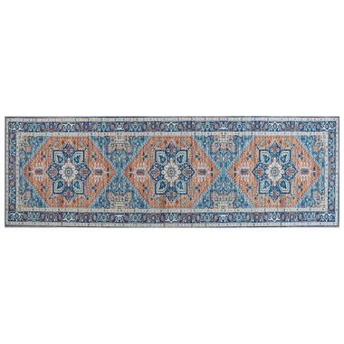 RITAPURAM - Laagpolig vloerkleed - Blauw - 80 x 240 cm - Polyester product