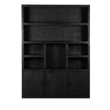 Kast Hardhout - Zwart - 160x45x220cm - Kast Xander XL product