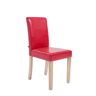 CLP Eetkamerstoel Ina natura Frame - Kunstleer - rood product