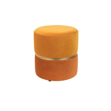 Parya Home - Bubble Poef - Oranje - Velvet product