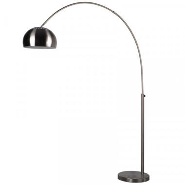 Giga Meubel Staande Lamp Zilver Metaal - 39x170x205cm - Vloerlamp Bow product