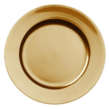 Cepewa Kaarsenbord-plateau - goud - kunststof - rond - D33 cm product