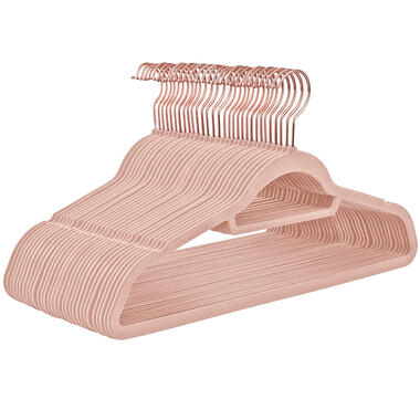 ACAZA Antislip kledinghangers - plooibaar - roterende haak - 30 stuks - roze product