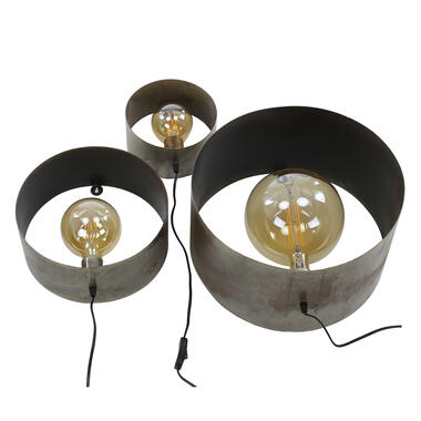 Giga Meubel Wandlamp Set van 3 - Zilver - 22x39x39cm - Lamp Charger product