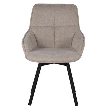 Giga Meubel Eetkamerstoel Beige - Draaibaar - Zithoogte 47cm