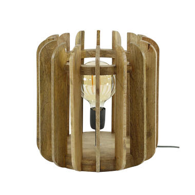 Giga Meubel Tafellamp Mangohout - 35x35x35cm - Massief - Lamp Stripes product