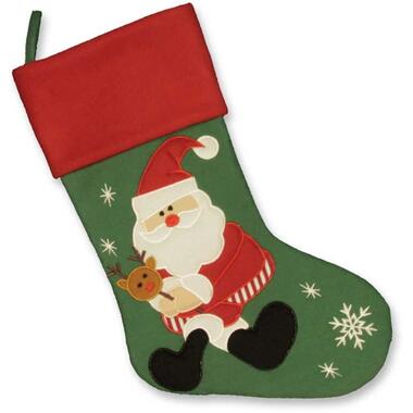 Unique Living - Jolly Christmas stocking groen santa product
