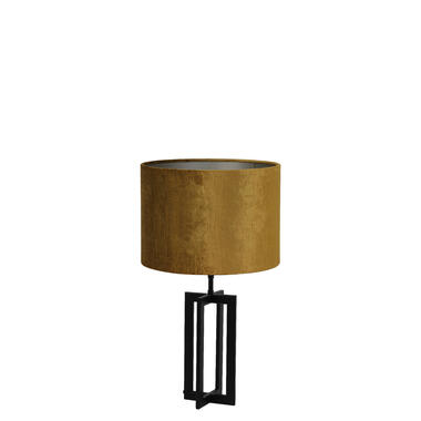 Tafellamp Mace/Gemstone - Zwart/Goud - Ø30x56cm product