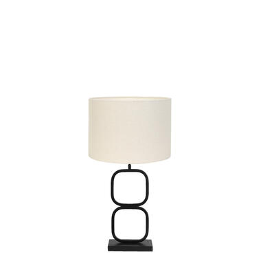 Tafellamp Lutika/Livigno - Zwart/Eiwit - Ø30x67cm product