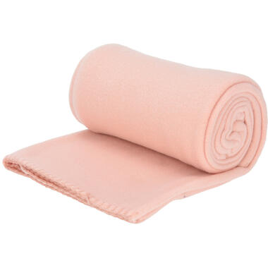 H&S Deken-plaid - fleece-polyester - roze - 125 x 150 cm product