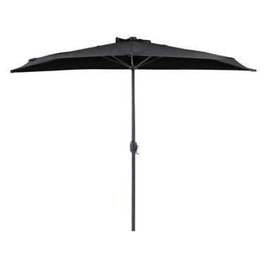 GALATI - Halfronde parasol - Zwart - 270 cm - Polyester product