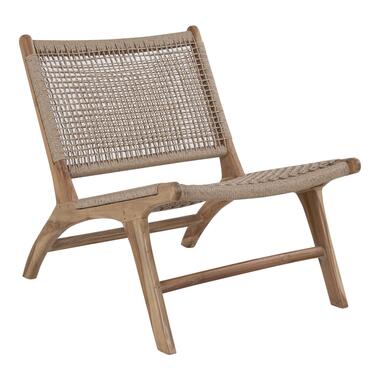 Stoel Rotan Naturel - Zithoogte 40cm - Stoel Derby Teak product