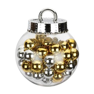 Inge Christmas Kerstballen - 50x - zilver-goud - 3 cm - kunststof product