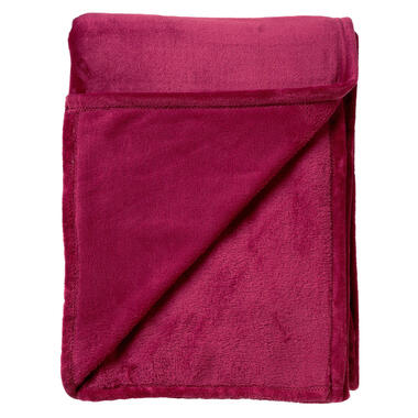 BILLY - Plaid flannel fleece 150x200 cm - Red Plum - roze - superzacht product