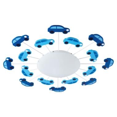 EGLO Viki 1 Plafondlamp - E27 - Ø 63 cm - Blauw/Wit product
