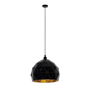 EGLO Roccaforte Hanglamp - E27 - Ø 30 cm - Zwart, Goud product