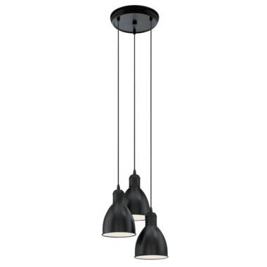 EGLO Priddy Hanglamp - E27 - Ø 32,5 cm - Zwart, Wit product