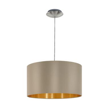 EGLO Maserlo - Hanglamp - 1 Lichts - Ø38cm - Nikkel-Mat - Taupe, Goud product