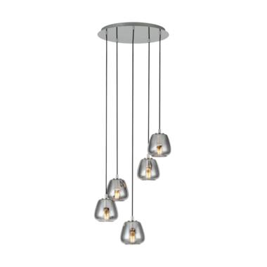 EGLO AlBarino Hanglamp - 5 lichts - Ø55,5 cm - E27 - Chroom product