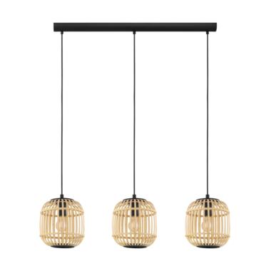 EGLO Bordesley Hanglamp - E27 - 91 cm - Zwart/Hout product