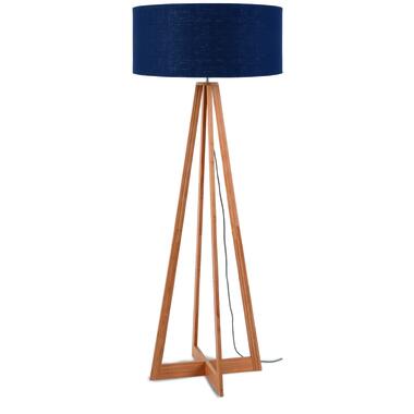 Vloerlamp Everest - Blauw/Bamboe - Ø60cm product