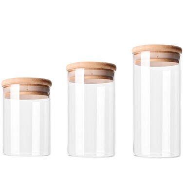 Krumble Voorraadpotten glas set van 3 product