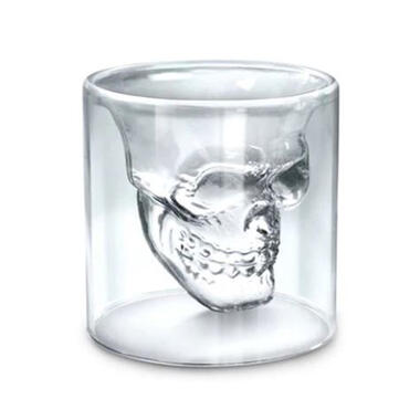 Aretica Shot glaasje Skull set van 4 glas - product