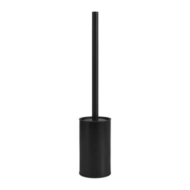 QUVIO Toiletborstelhouder met borstel - 41 x 8 cm - RVS + Plastic - Zwart product