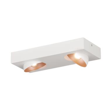EGLO Ronzano - wand/plafondlamp - 2-lichts - wit/roségoud product
