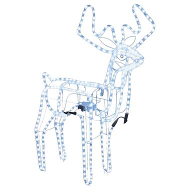 vidaXL Kerstfiguur rendier met bewegende kop koudwit 76x42x87 cm product