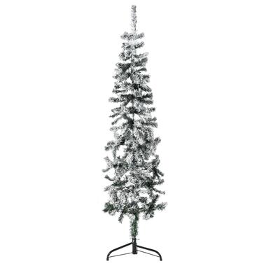 vidaXL Kunstkerstboom half met sneeuw smal 150 cm product