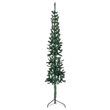 vidaXL Kunstkerstboom half met standaard smal 210 cm groen product