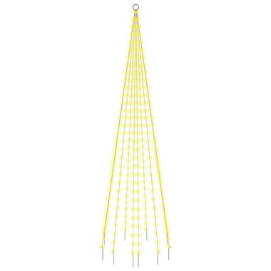 vidaXL Vlaggenmast kerstboom 310 LED's warmwit 300 cm product
