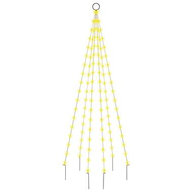 vidaXL Vlaggenmast kerstboom 108 LED's warmwit 180 cm product