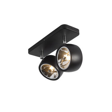 QAZQA Design spot zwart langwerpig verstelbaar 2-lichts - Go Nine product