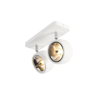QAZQA Design spot wit langwerpig verstelbaar 2-lichts - Go Nine product