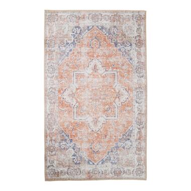 Vloerkleed 200x300cm - Oranje/Wit - Chenille Polyester - Kleed Havana - Giga product