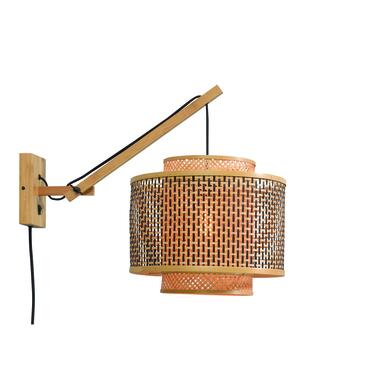 Wandlamp Bhutan - Bamboe/Zwart - 55x44x45cm product