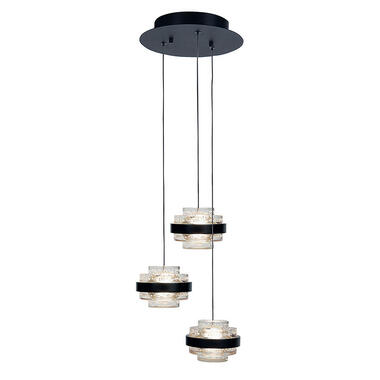 Highlight Hanglamp Dynasty 3 lichts - Ø 26 cm - clear-zwart product