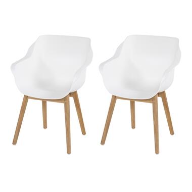 Set van 2- Hartman Sophie Studio diningstoel- White - Teak poot product