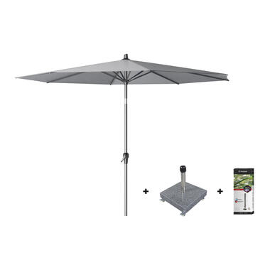 Platinum Riva parasol 3 m. rond - Premium - Manhattan + voet + hoes product