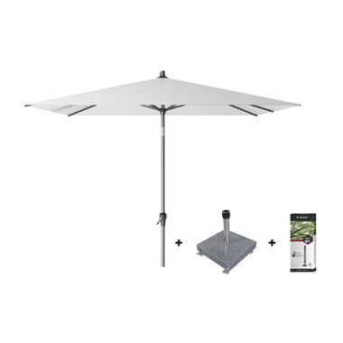 Platinum Riva stokparasol 2.5x2.5 - White met voet en hoes product