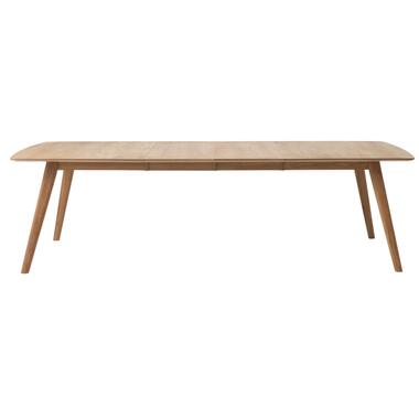 Uitschuifbare Eettafel Naturel - 150-195cm - Eikenhout - Tafel Rho product