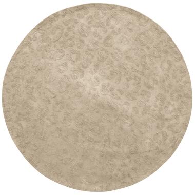 WOOOD Cato Rond Vloerkleed - Viscose - Zand - 1x150x150 product