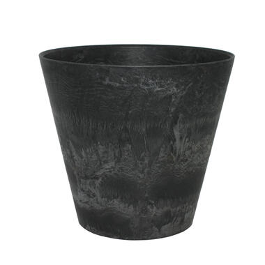 Ter Steege Plantenpot/bloempot - natuursteen look - zwart - D22 x H 20 cm product